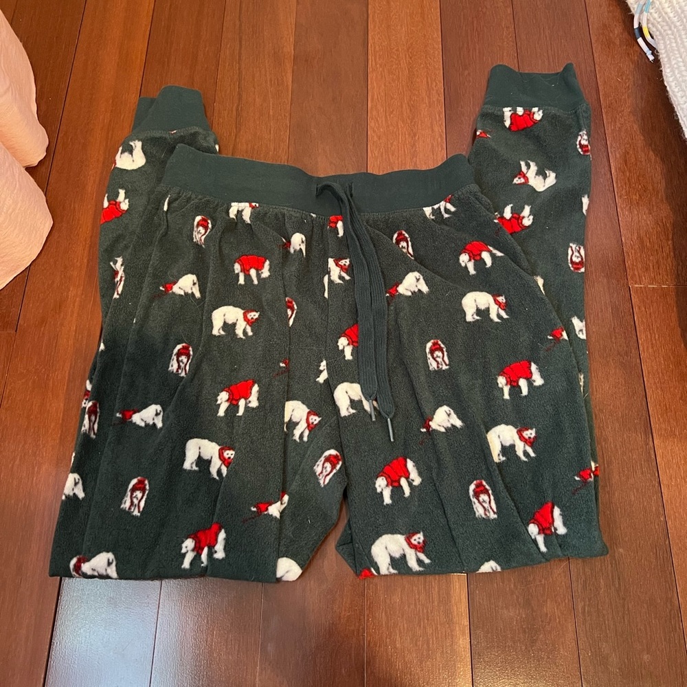 Aeropostale holiday polar bear pajama joggers
